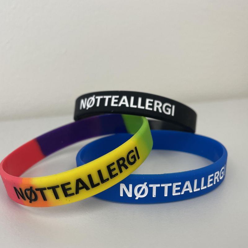 Silikonarmbånd Nøtteallergi barn (medlemspris 50,-)
